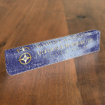 Faux aged stone employee anniversary nameplate<br><div class="desc">Faux aged stone style with your choice of background and text colors on this employee milestone anniversary nameplate to recognize your staff for important milestone anniversaries.</div>