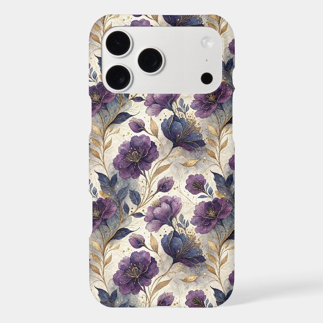 Faux alcohol ink  floral pattern Case-Mate iPhone case (Back)