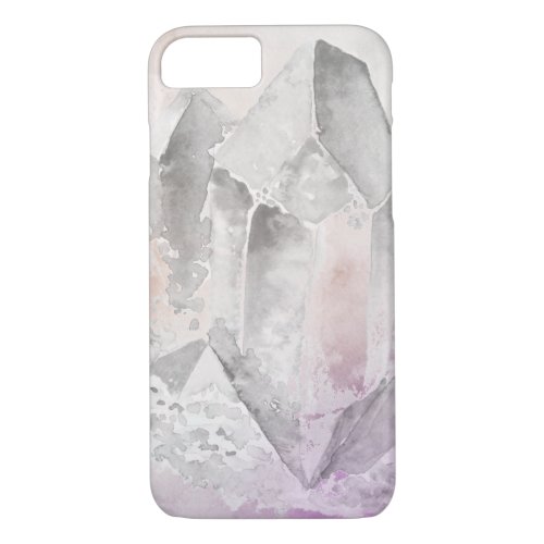 *~* Faux Amethyst Crystal Healing Energy Chakra iPhone 8/7 Case