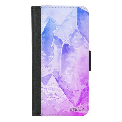  Faux Amethyst Crystal Healing Metaphysical iPhone 87 Wallet Case