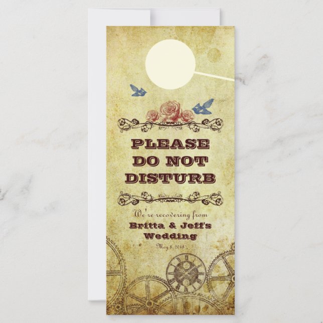 Faux Antique Gold Victorian Steampunk Wedding (Front)