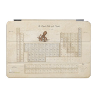 Faux-Antique Illustrated Periodic Table Steampunk iPad Mini Cover