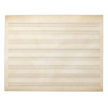 Faux Antique Music Manuscript Paper Stationary Notepad