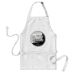 Faux Arkansas State Quarter Crater of Diamonds Adult Apron