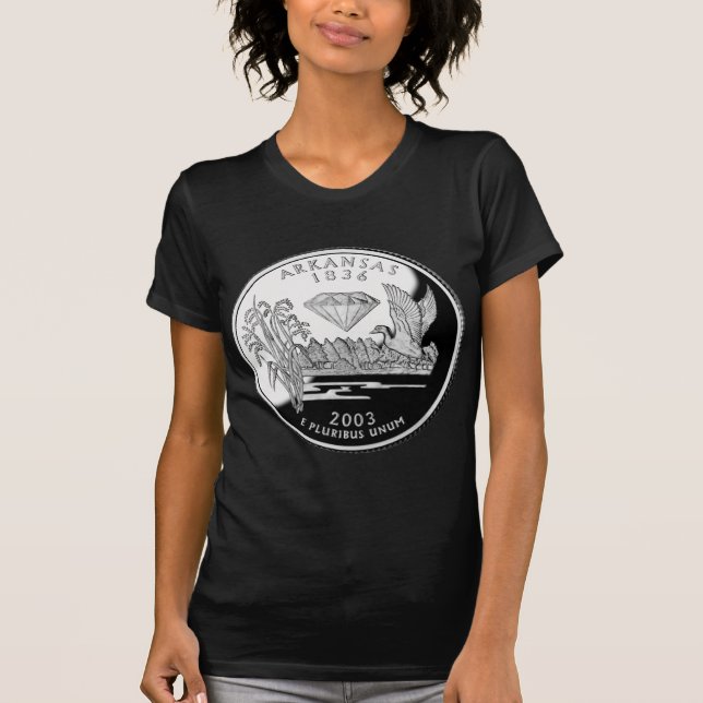 Faux Arkansas State Quarter Crater of Diamonds T-Shirt (Front)