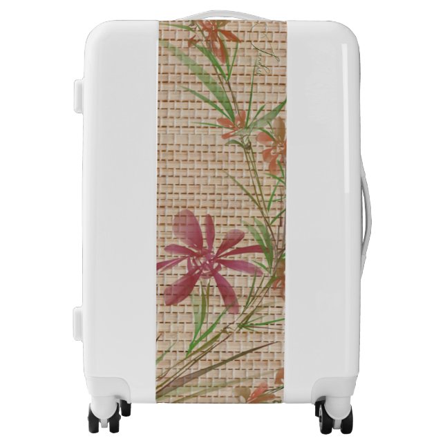 Faux Bamboo Original Art Luggage Suitcase (Front)