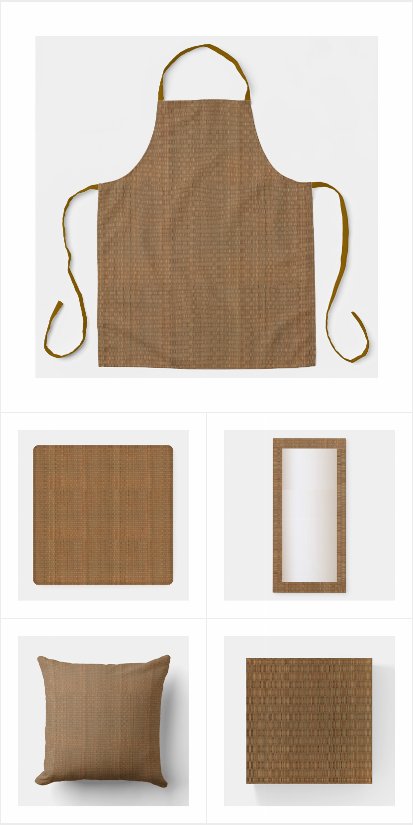 Faux Bamboo Straw Mat Design