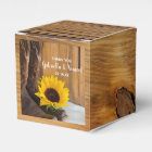 Faux Barn Wood Country Sunflower Western Wedding