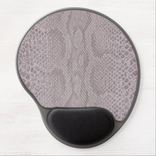 Faux Beige Snakeskin Gel Mouse Pad
