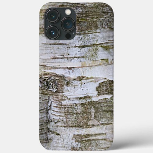 Faux Birch Tree Bark Texture Look Pattern iPhone 13 Pro Max Case