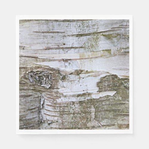 Faux Birch Tree Bark Texture Look Pattern Napkins