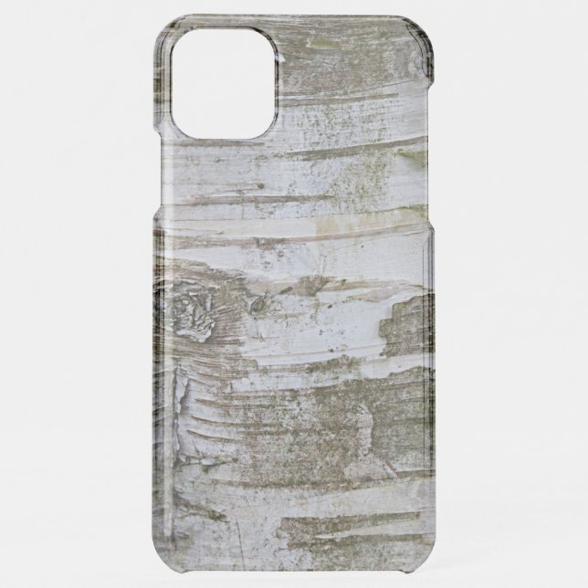 Faux Birch Tree Bark Texture Look Pattern Uncommon iPhone Case (Back)