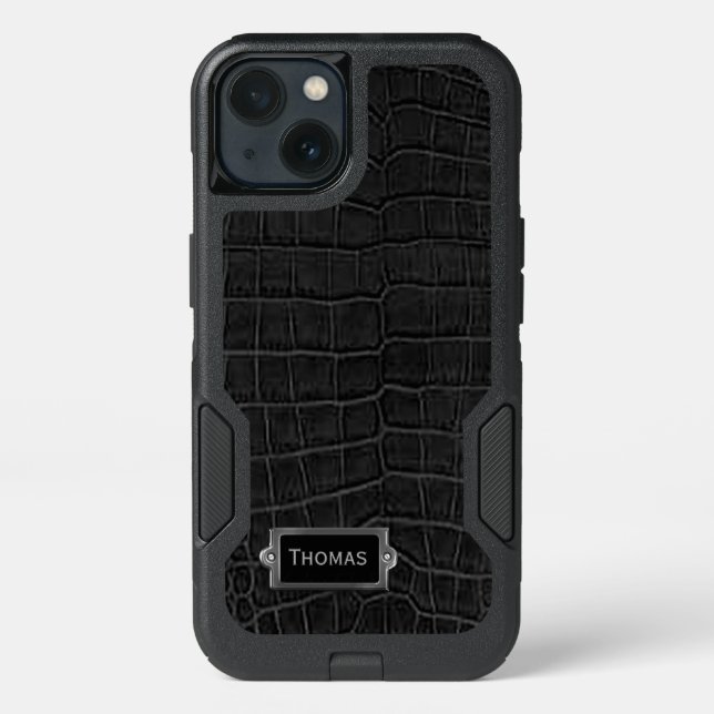 Faux Black Alligator Otterbox Samsung Note 5 Case (Back)