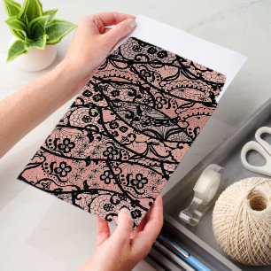 Faux Black Lace Envelope Mailers