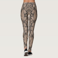 Faux Black Lace Fishnet Romantic Leggings Gift