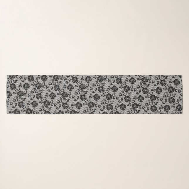 Faux Black Lace Scarf (Front (Horizontal))