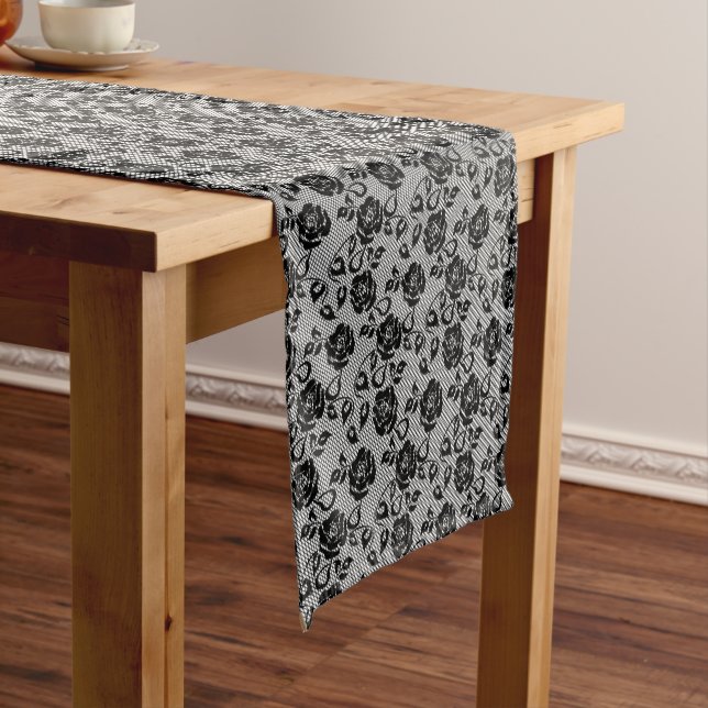 Faux Black Lace Table Runner (In Situ)