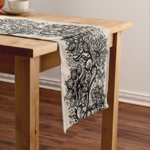 Faux Black Lace Tablecloth