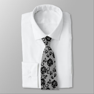 Faux Black Lace Tie