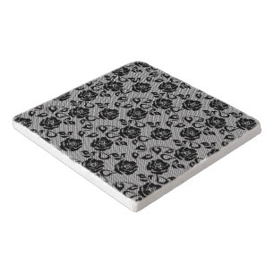 Faux Black Lace Trivet