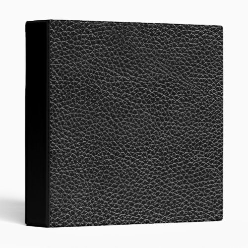 Faux Black Leather 3 Ring Binder