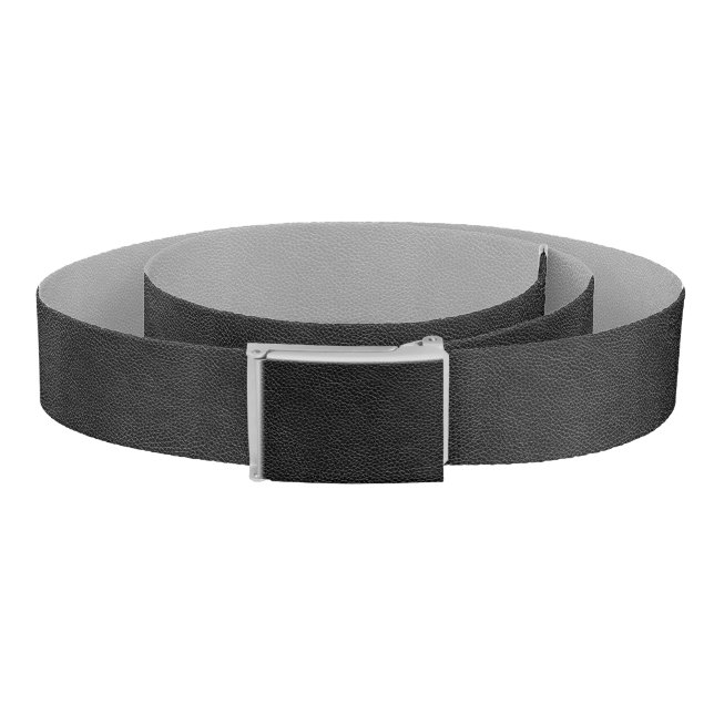 Faux Black Leather Belt (Coil)