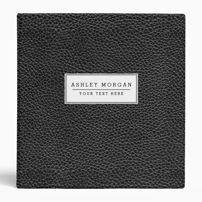 Faux Black Leather Binder (Front)