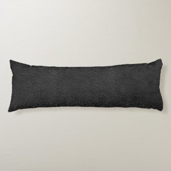 Faux Black Leather Body Pillow by allpattern at Zazzle