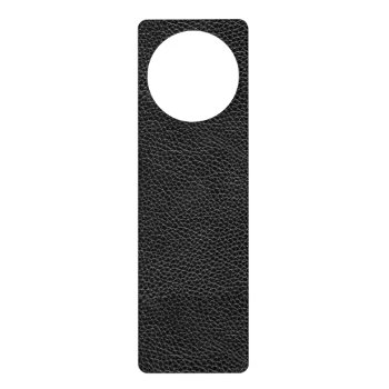 Faux Black Leather Door Hanger by allpattern at Zazzle