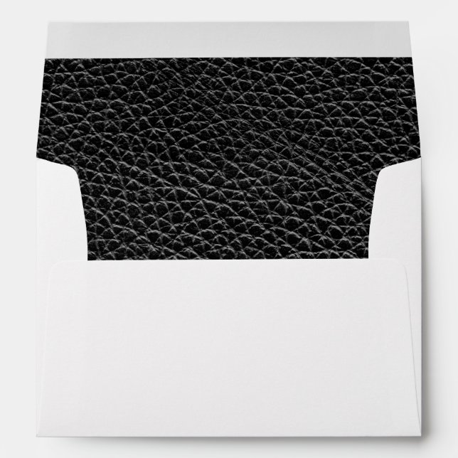Faux Black Leather Envelope (Back (Bottom))