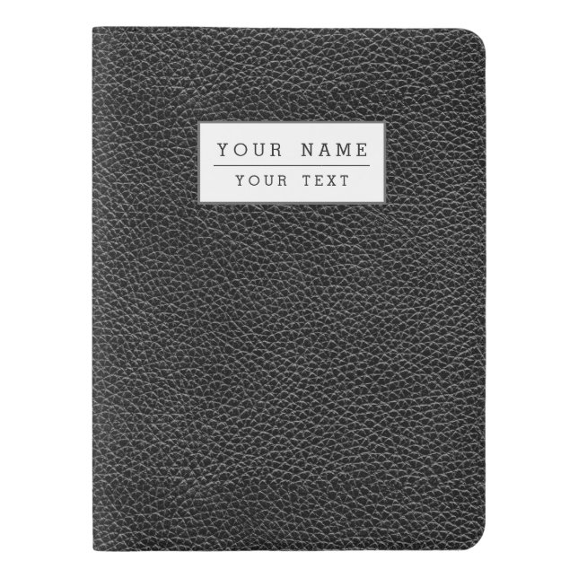Faux Black Leather Extra Large Moleskine Notebook (Front)