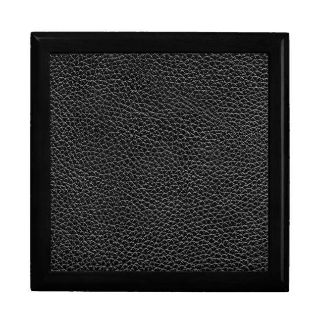 Faux Black Leather Jewelry Box (Front)