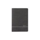 Faux Black Leather Monogram Light Gray Bar