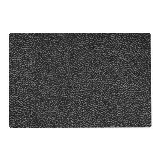Faux Black Leather Placemat