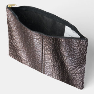 Faux Black Leather Print Cut Sew Bag