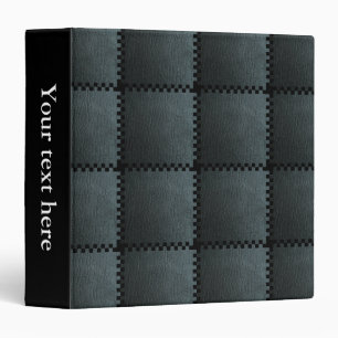 Faux Black Leather Texture 3 Ring Binder
