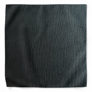 Faux Black Leather Texture Bandana