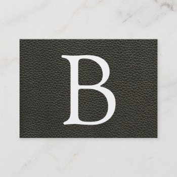 Faux Black Leather Texture Business Card by lazytextures at Zazzle