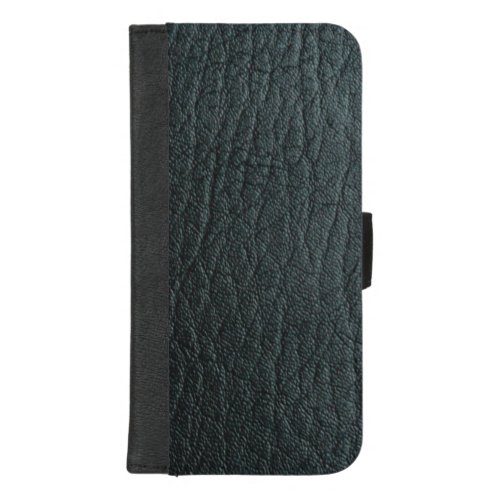 Faux Black Leather Texture iPhone 87 Plus Wallet Case