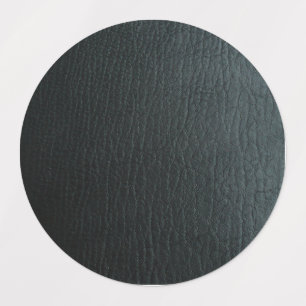 Faux Black Leather Texture Labels