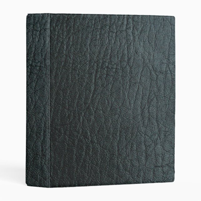 Faux Black Leather Texture Mini Binder (Front/Spine)