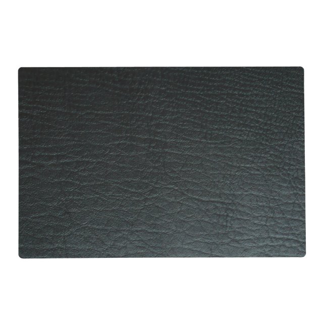 Faux Black Leather Texture Placemat (Front)