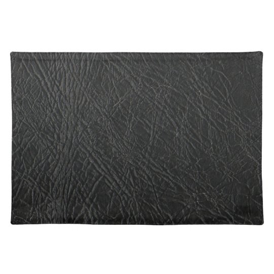 faux black leather texture placemat