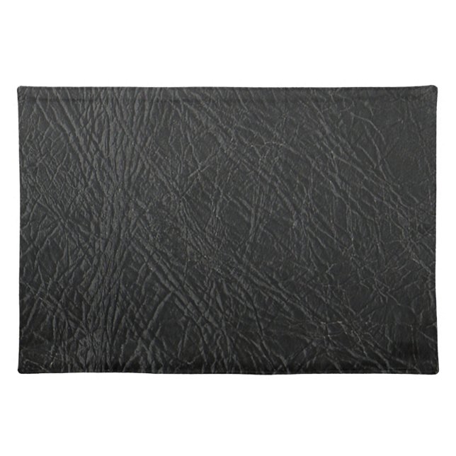 faux black leather texture placemat (Front)