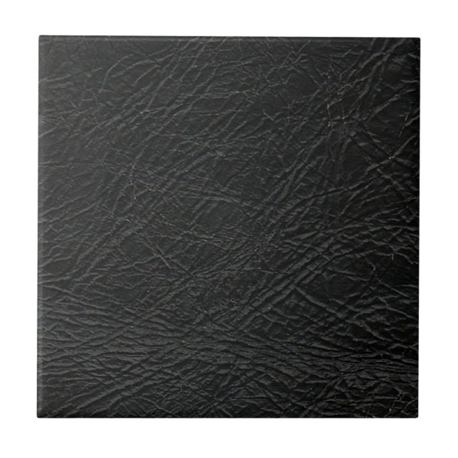 faux black leather texture tile (Front)