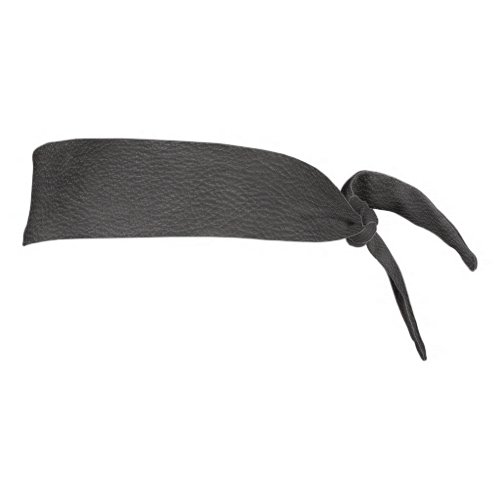 Faux Black Leather Tie Headband