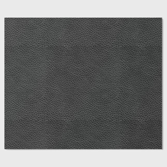 Faux Black Leather Wrapping Paper (Flat)