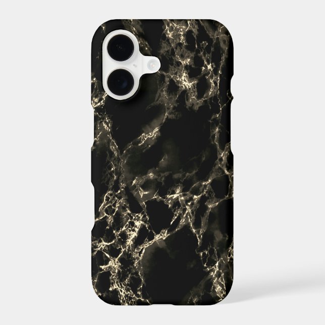 Faux Black Marble iPhone Case (Back)