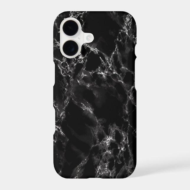 Faux Black Marble iPhone Case (Back)
