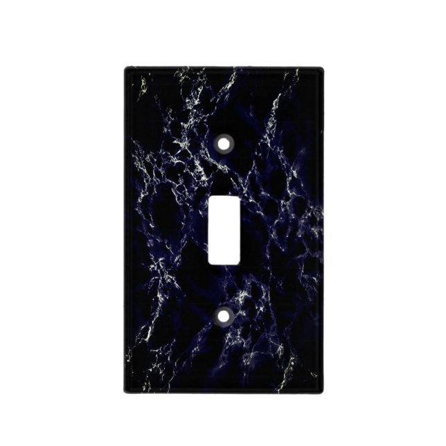 Faux Black Marble Light Switch Cover (Front)
